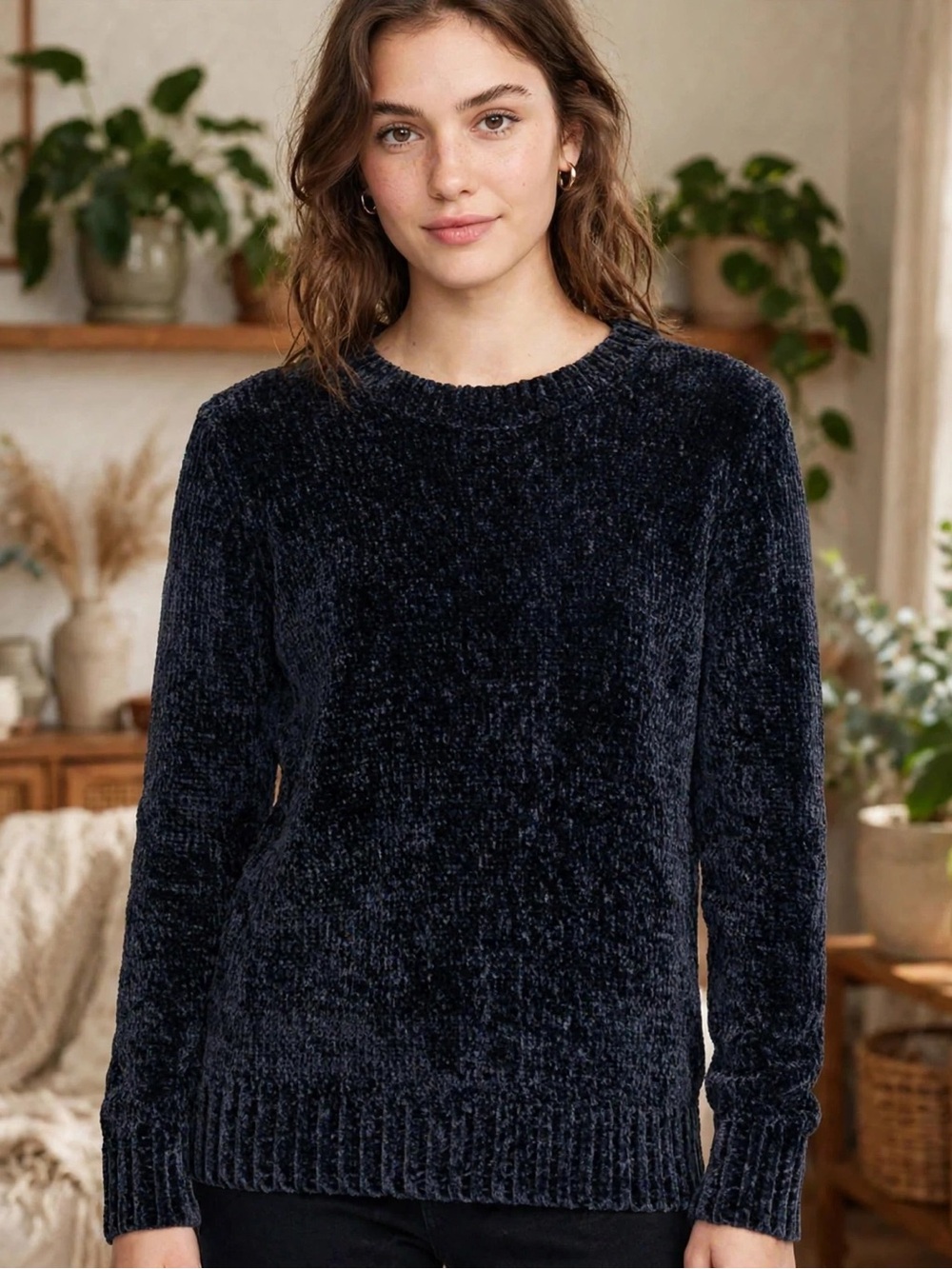 Orvis Blue Chenille Sweater Women’s Size S Tunic incredibly Soft